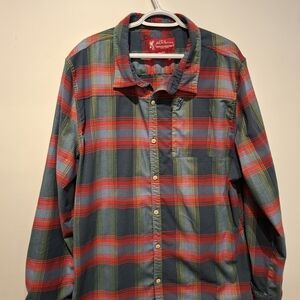 Browning Green and Red Plaid Long-Sleeve Button Shirt